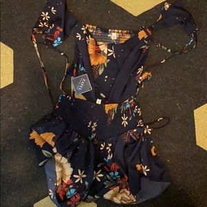 Zaful Off Shoulder Cinched Floral Set